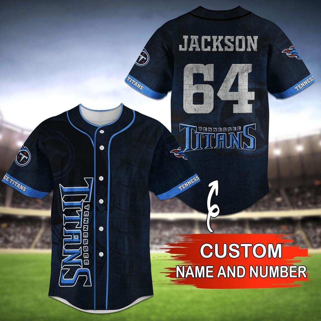 Personalized Tennessee Titans NLF Baseball Jersey Shirt With Your Name