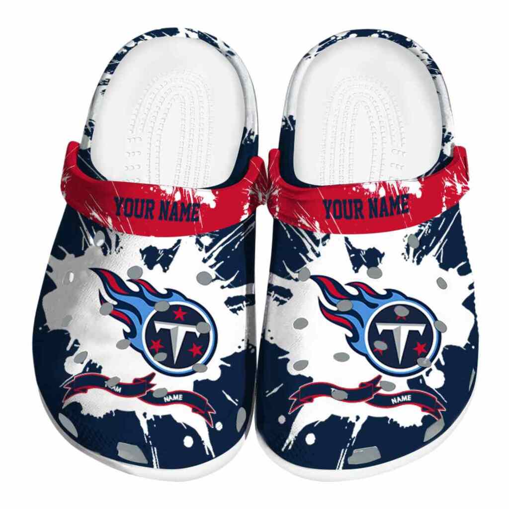 Personalized Tennessee Titans Splatter Pattern ClogTVC1801157