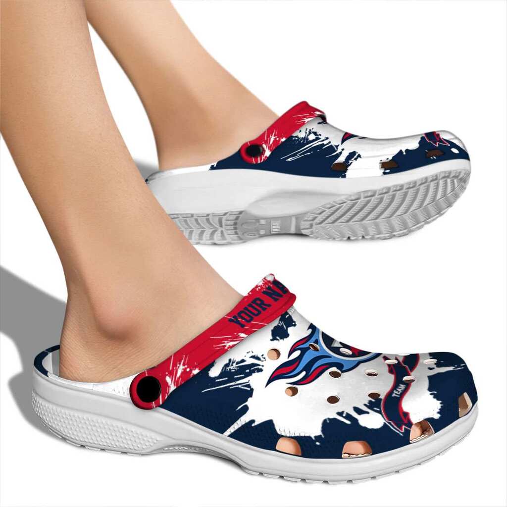 Personalized Tennessee Titans Splatter Pattern ClogTVC1801157 - Image 2