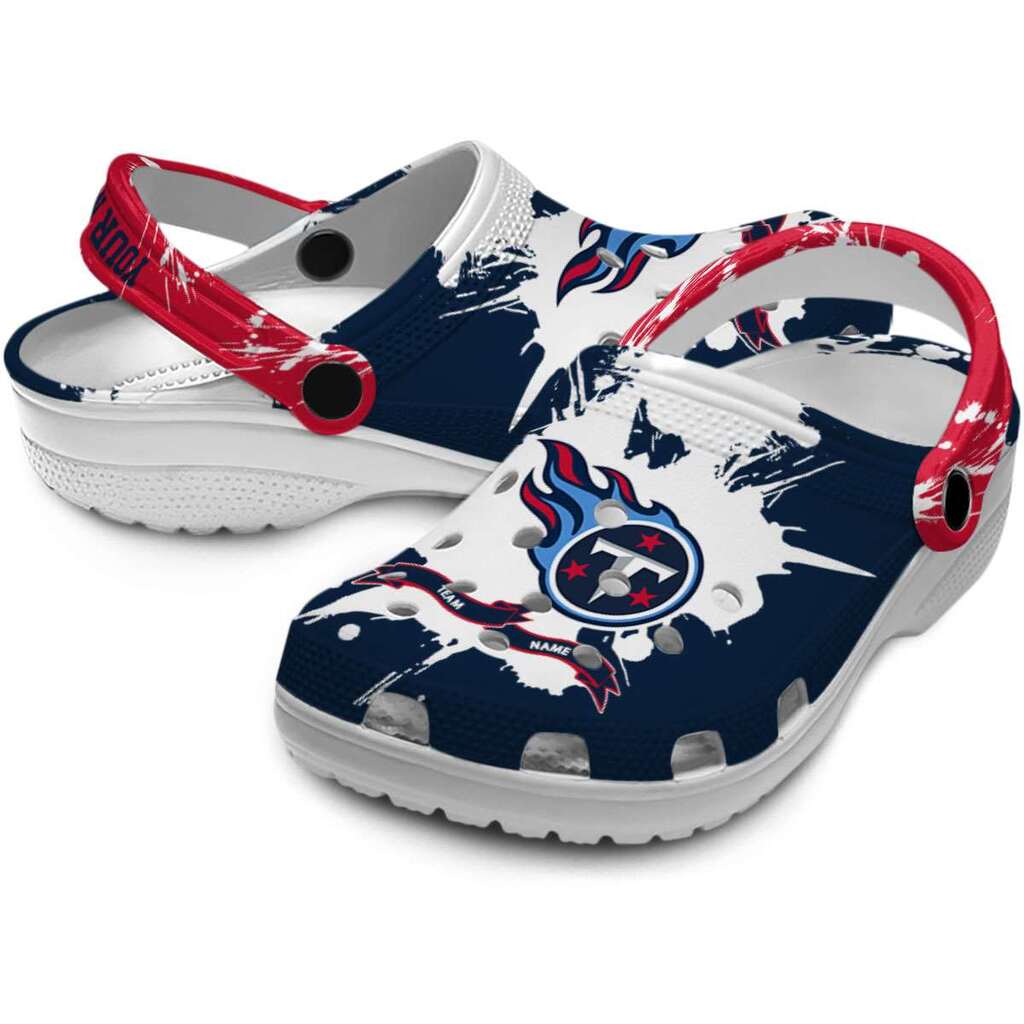 Personalized Tennessee Titans Splatter Pattern ClogTVC1801157 - Image 3