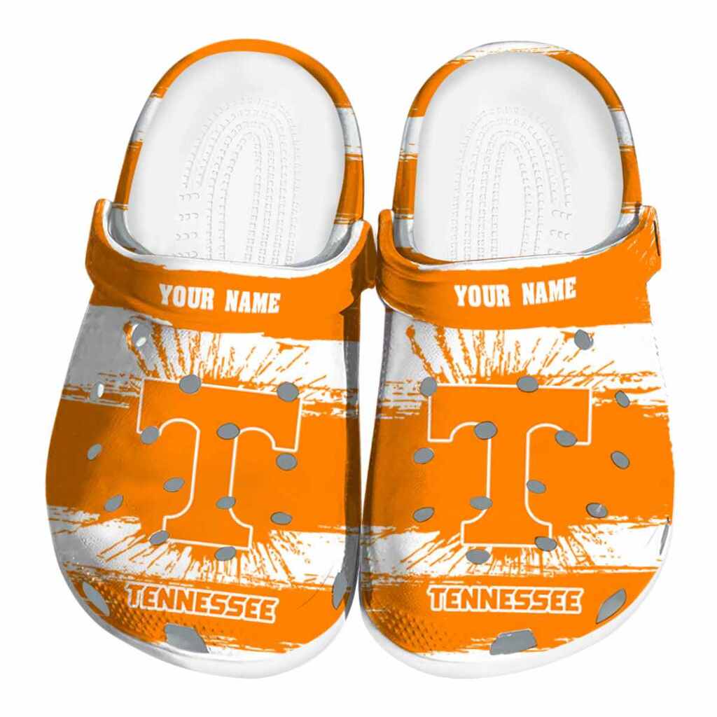Personalized Tennessee Volunteers Paint Splatter Graphics ClogTVC180172