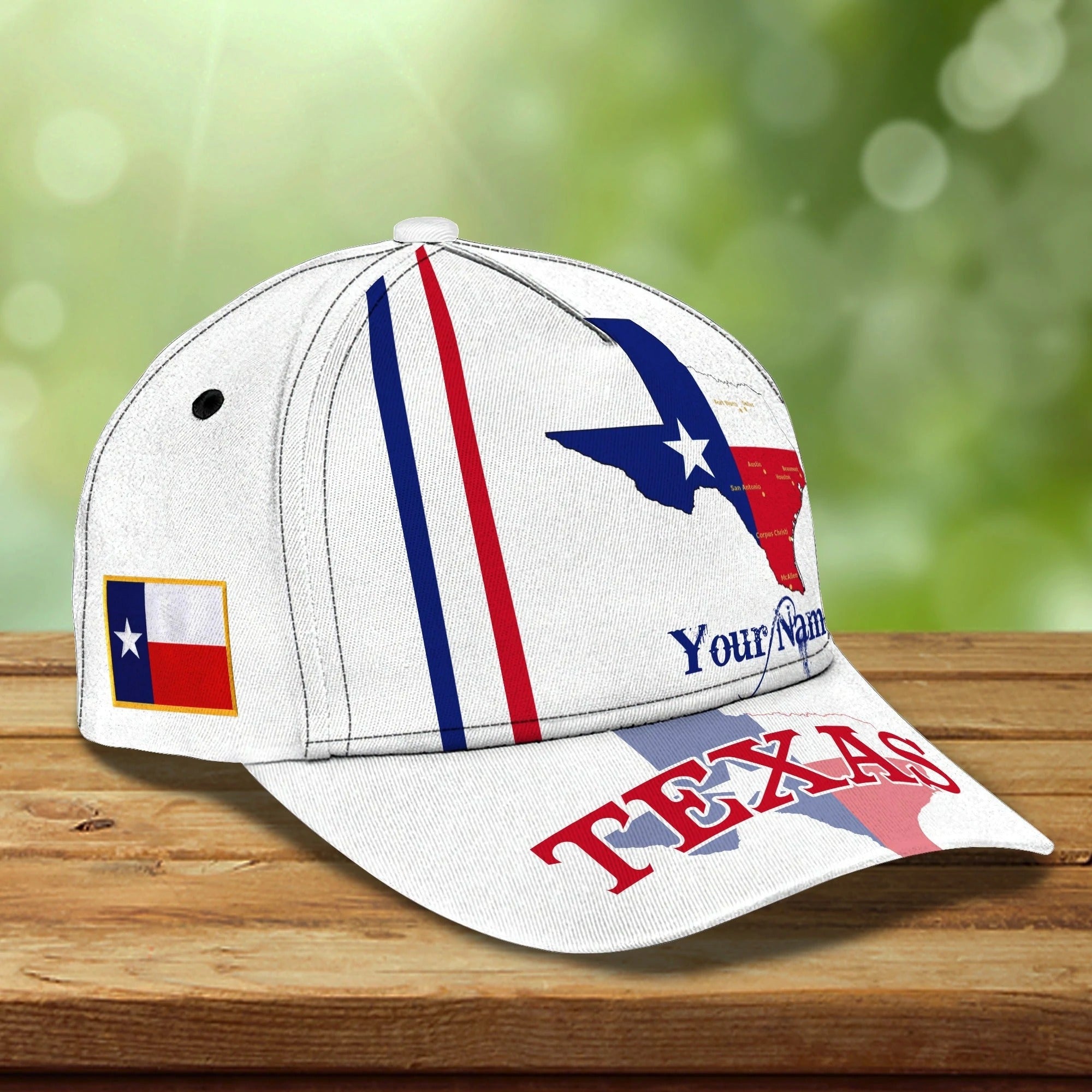 Personalized Texas Baseball 3D Cap, Texas Classic Full Print Cap Hat, American Texas Cap Trucker Hats Custom Hats Gifts For Men & Women