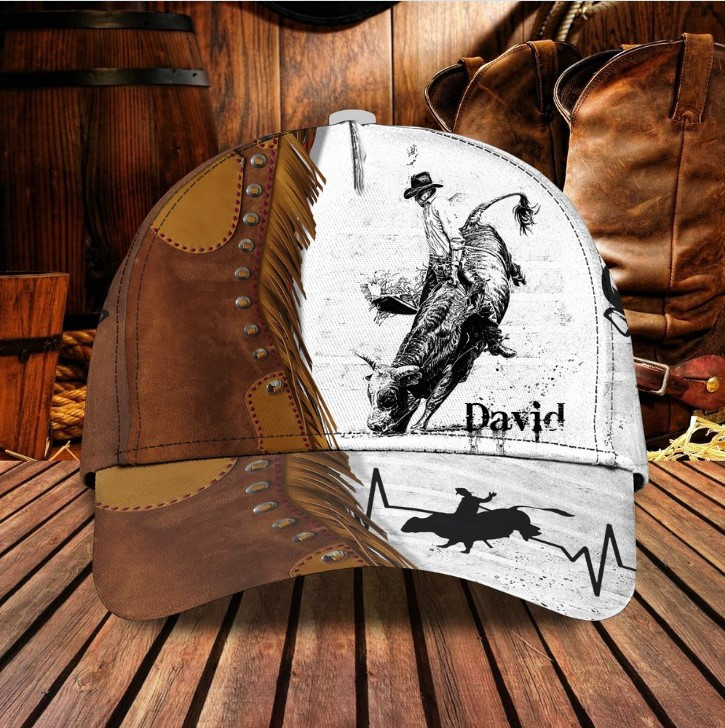 Personalized Texas Flag Bull Riding Hat for Men, Husband, Custom Name Bull Rider 3D Classic Cap Trucker Hats Custom Hats Gifts For Men & Women