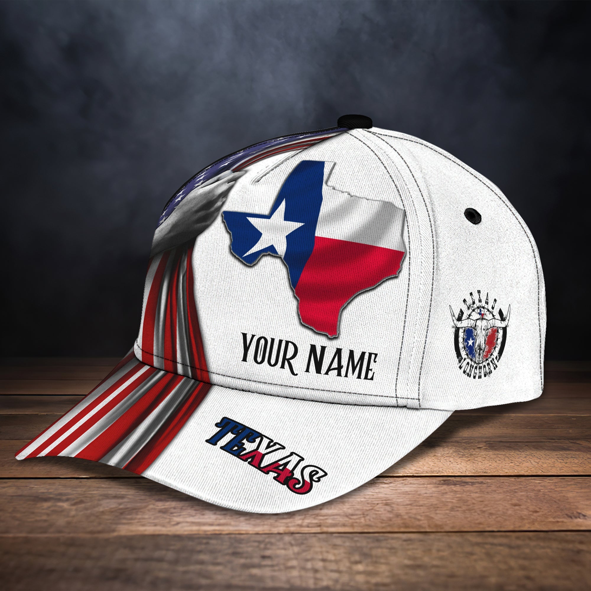 Personalized Texas Flag Classic Cap Trucker Hats Custom Hats Gifts For Men & Women