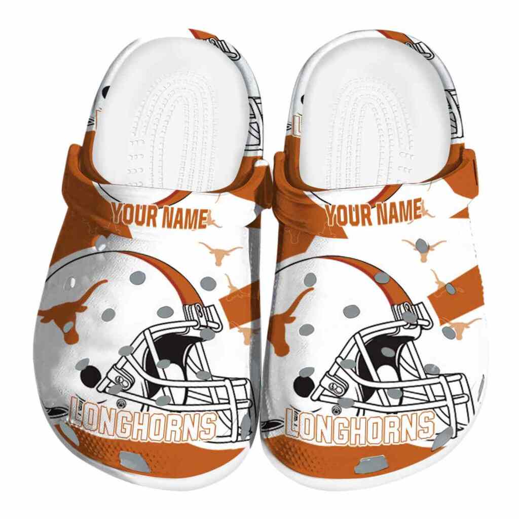 Personalized Texas Longhorns Football Helmet ClogTVC180167