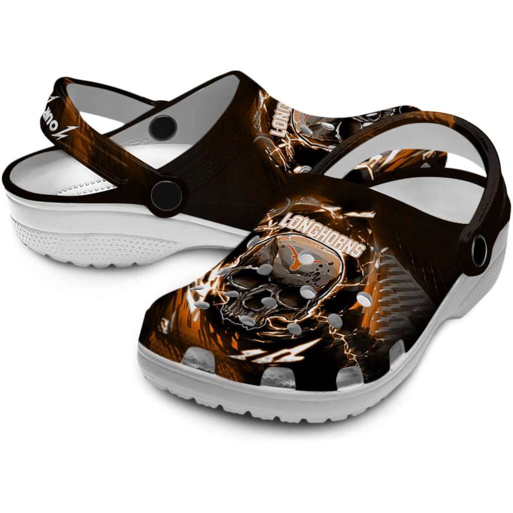 Personalized Texas Longhorns Gothic Skull ClogTVC180167 - Image 3