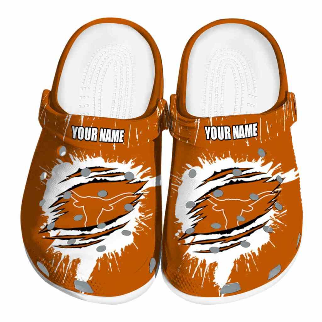Personalized Texas Longhorns Splash Motif Background ClogTVC180167