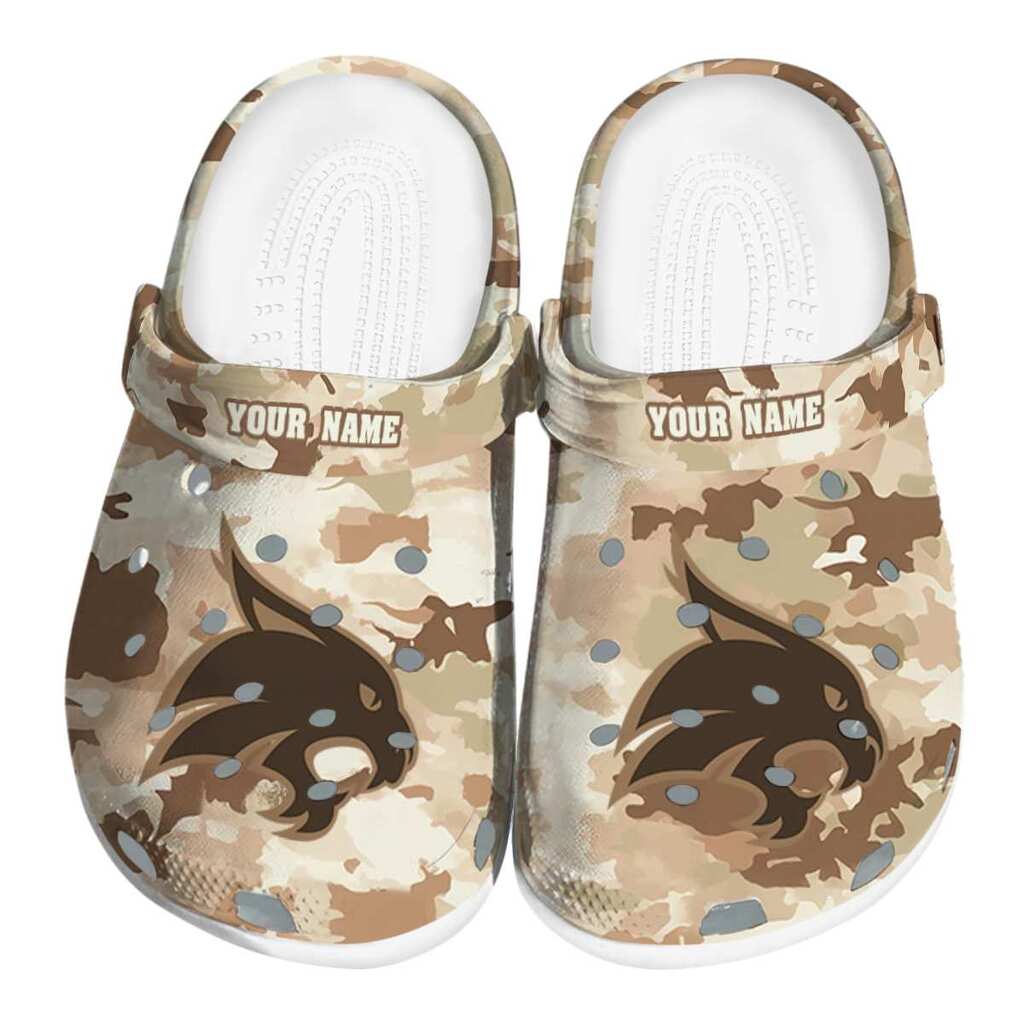 Personalized Texas State Bobcats Desert Camo ClogTVC1801706