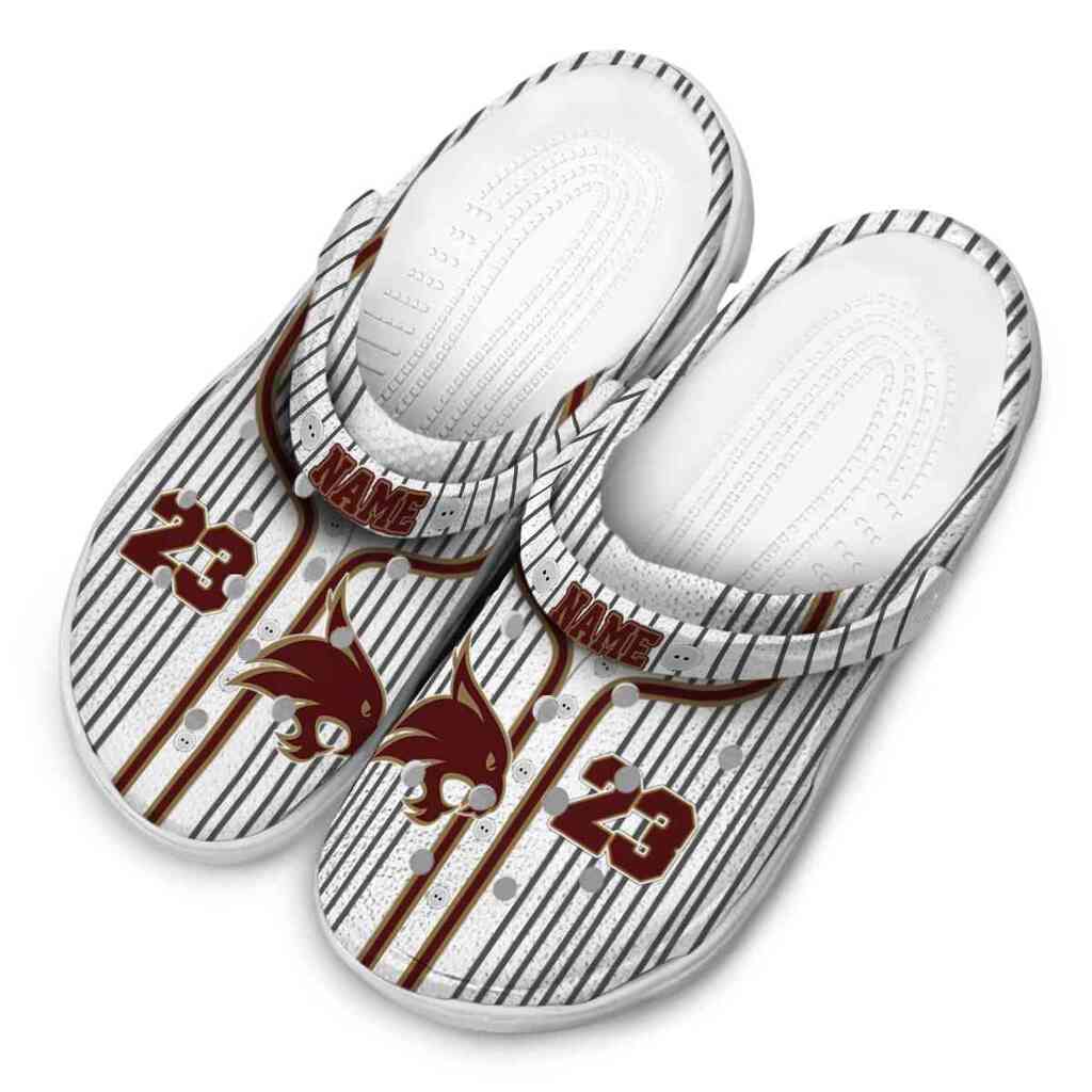 Personalized Texas State Bobcats Pinstripe Pattern ClogTVC1801713 - Image 4