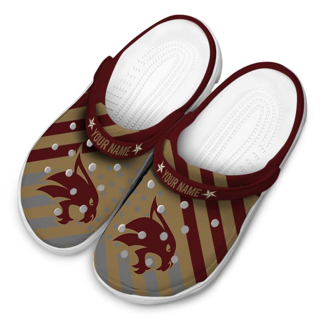 Personalized Texas State Bobcats Star-Spangled Graphic ClogTVC1801821 - Image 4