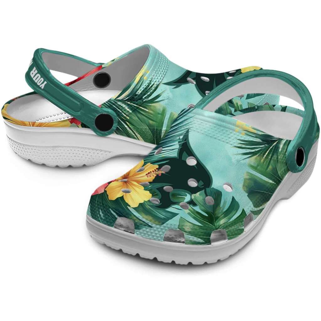 Personalized Texas State Bobcats Tropical Vibes ClogTVC1801706 - Image 3