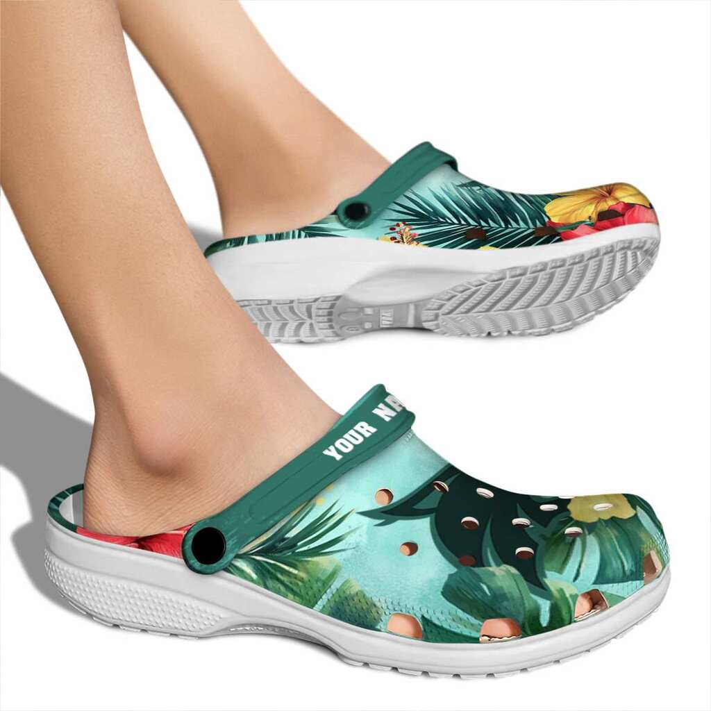 Personalized Texas State Bobcats Tropical Vibes ClogTVC1801706 - Image 2