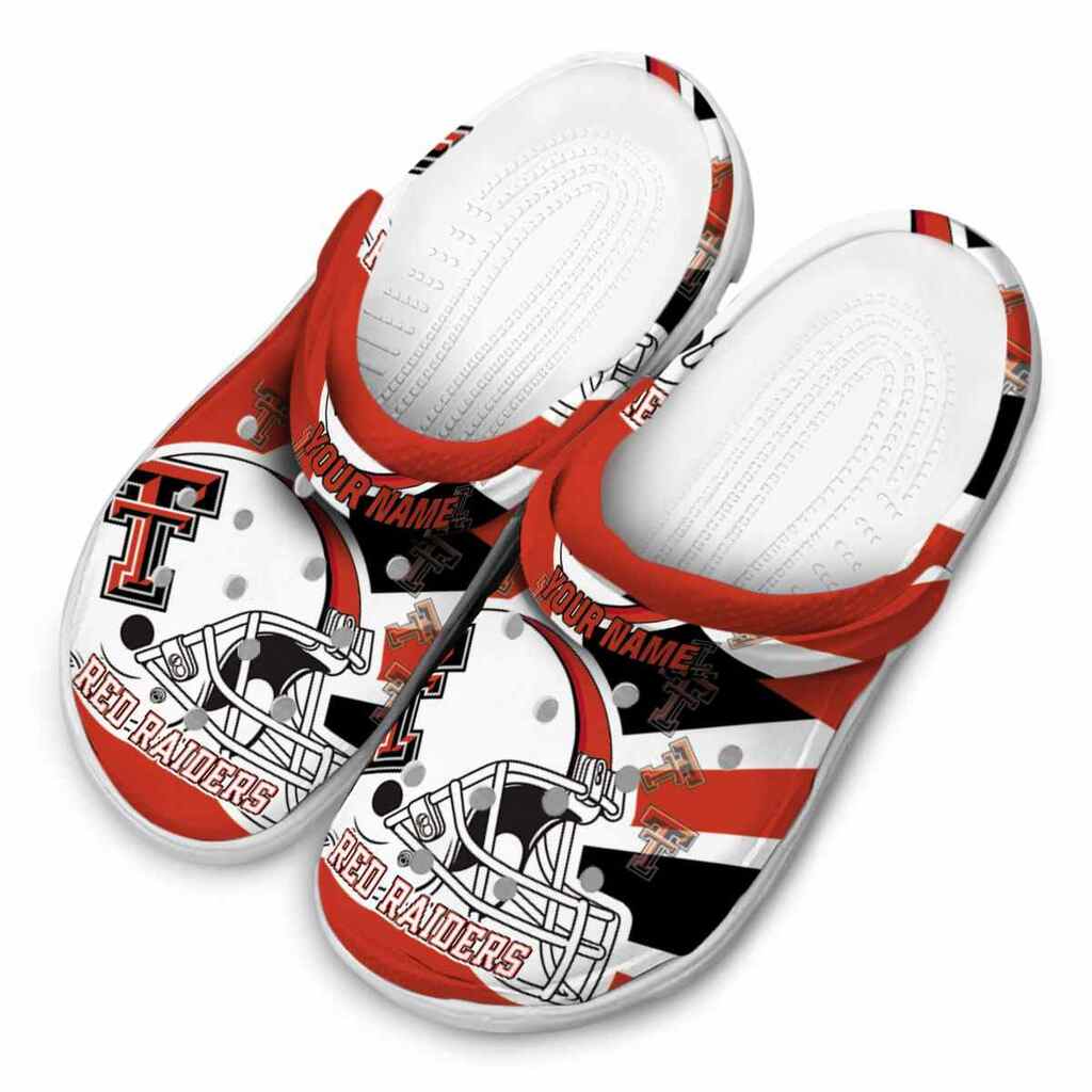 Personalized Texas Tech Red Raiders Football Helmet ClogTVC180157 - Image 4