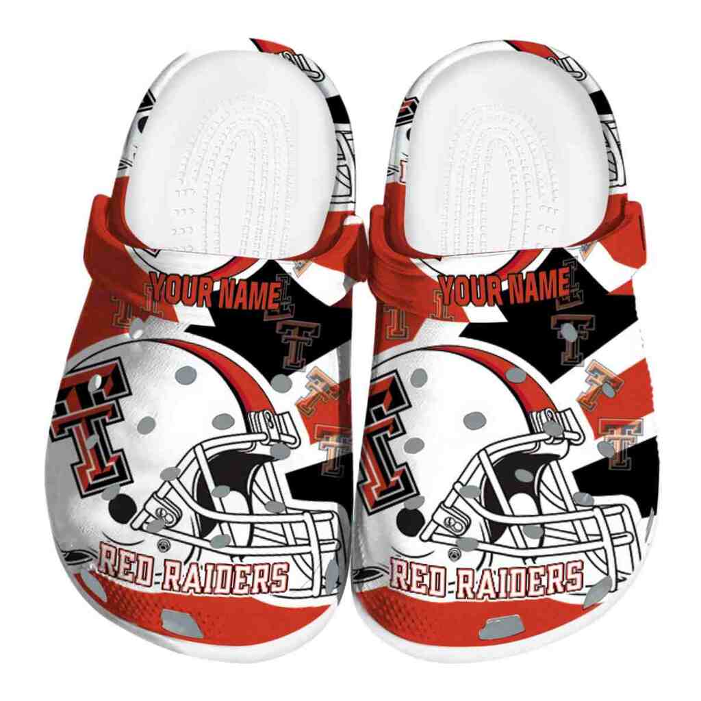 Personalized Texas Tech Red Raiders Football Helmet ClogTVC180157