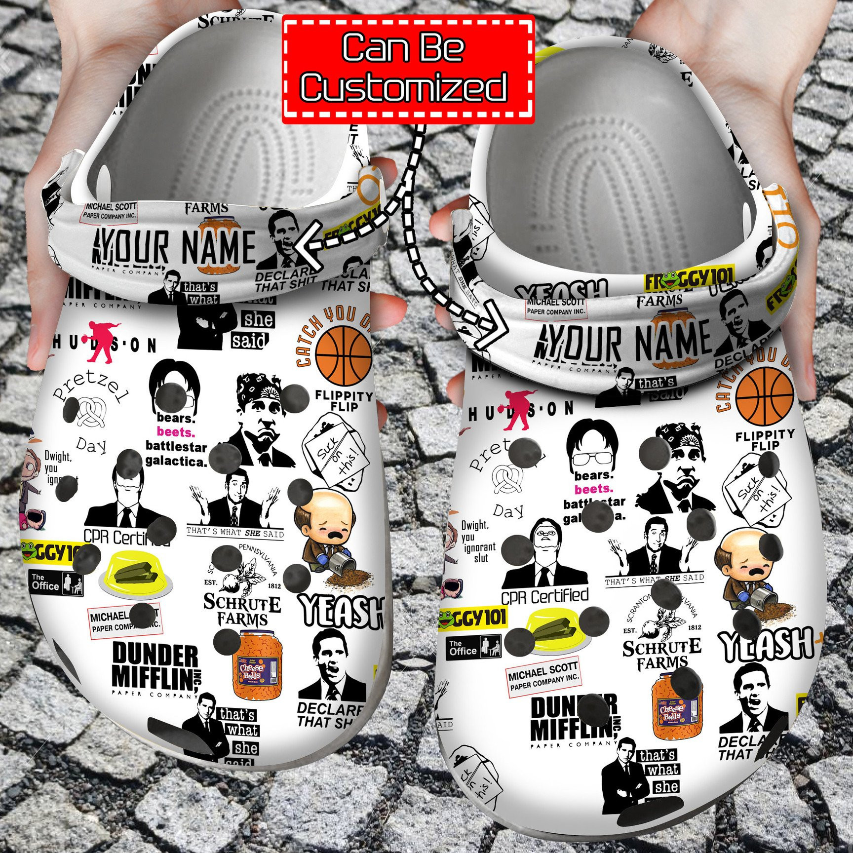 Personalized The Office clog Shoes Officer