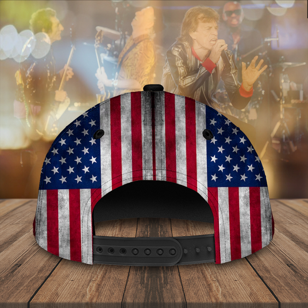 Personalized The Rolling Stones x US Flag Personalized Cap For Fan Baseball Cap Classic Hat