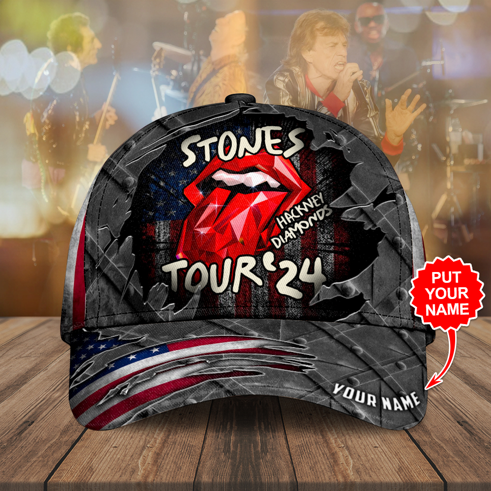 Personalized The Rolling Stones x US Flag Personalized Cap For Fan Baseball Cap Classic Hat