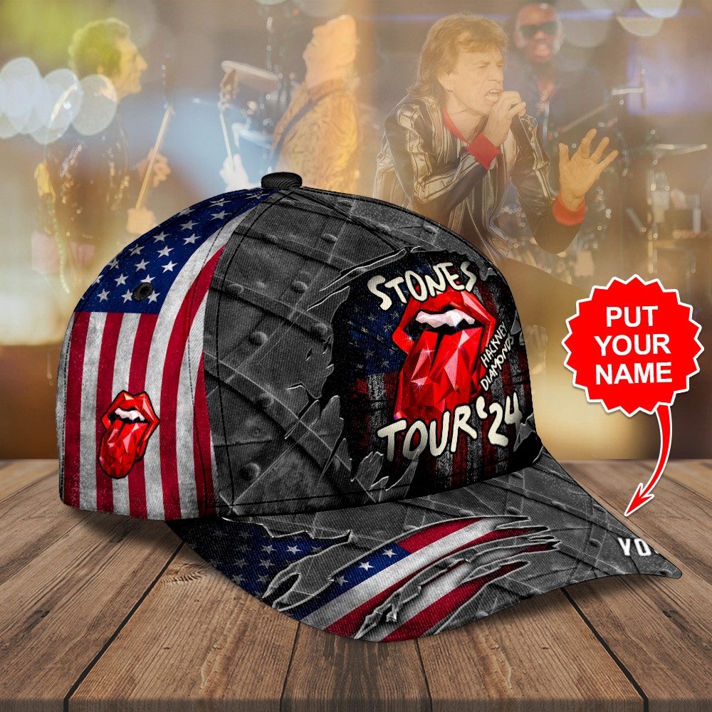 Personalized The Rolling Stones x US Flag Personalized Cap For Fan Baseball Cap Classic Hat