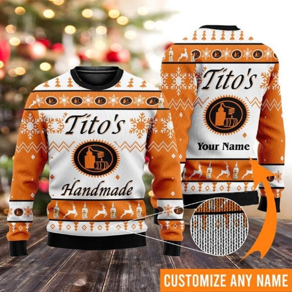 Personalized Tito's Handmade Ugly Christmas Sweater, Tito Handmade Ugly Sweater