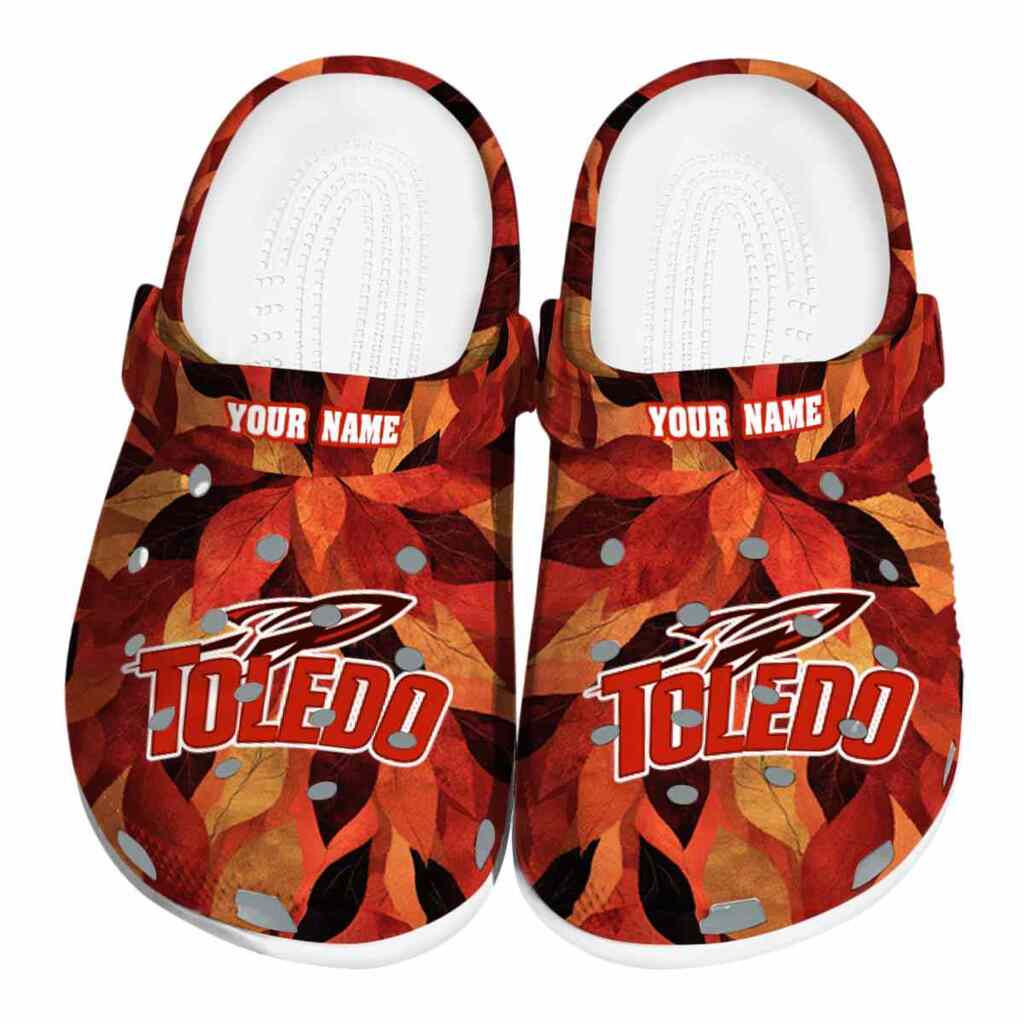 Personalized Toledo Rockets Autumn Leaves ClogTVC1801706