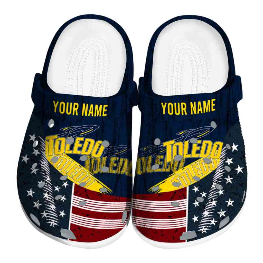 Personalized Toledo Rockets Star-Spangled Side Pattern ClogTVC1801728