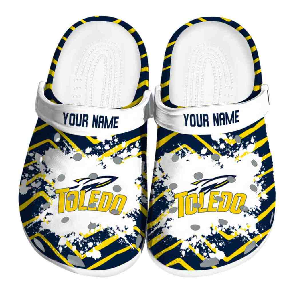 Personalized Toledo Rockets Zigzag Paint Burst ClogTVC1801795