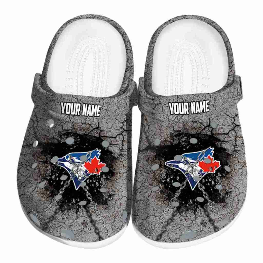 Personalized Toronto Blue Jays Cracked Ground Texture ClogTVC180158
