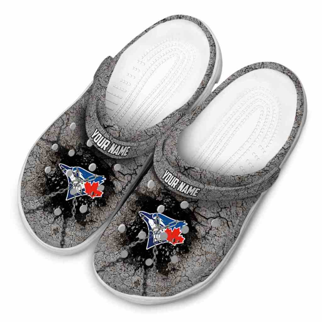 Personalized Toronto Blue Jays Cracked Ground Texture ClogTVC180158 - Image 4