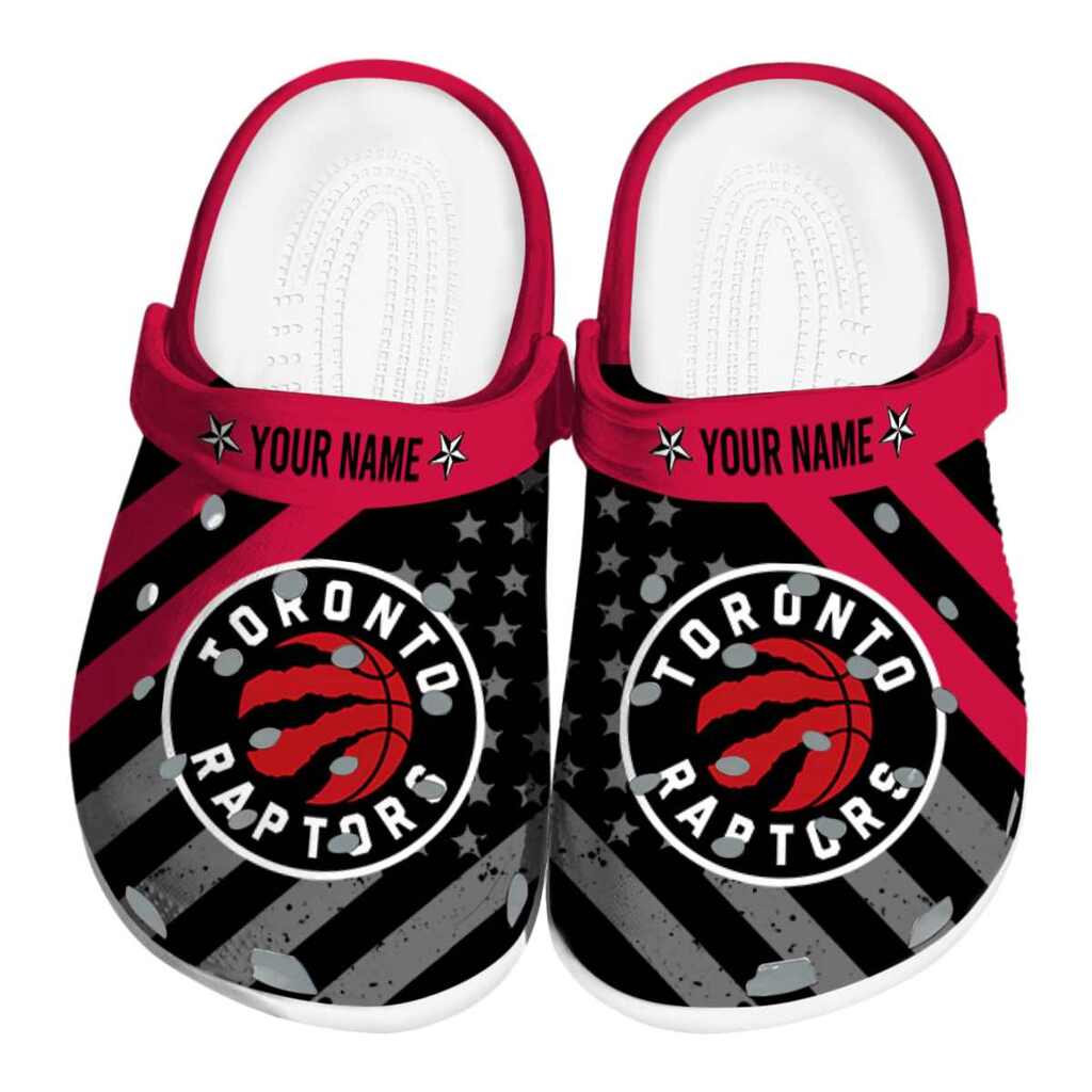 Personalized Toronto Raptors Star-Spangled Graphic ClogTVC1801733