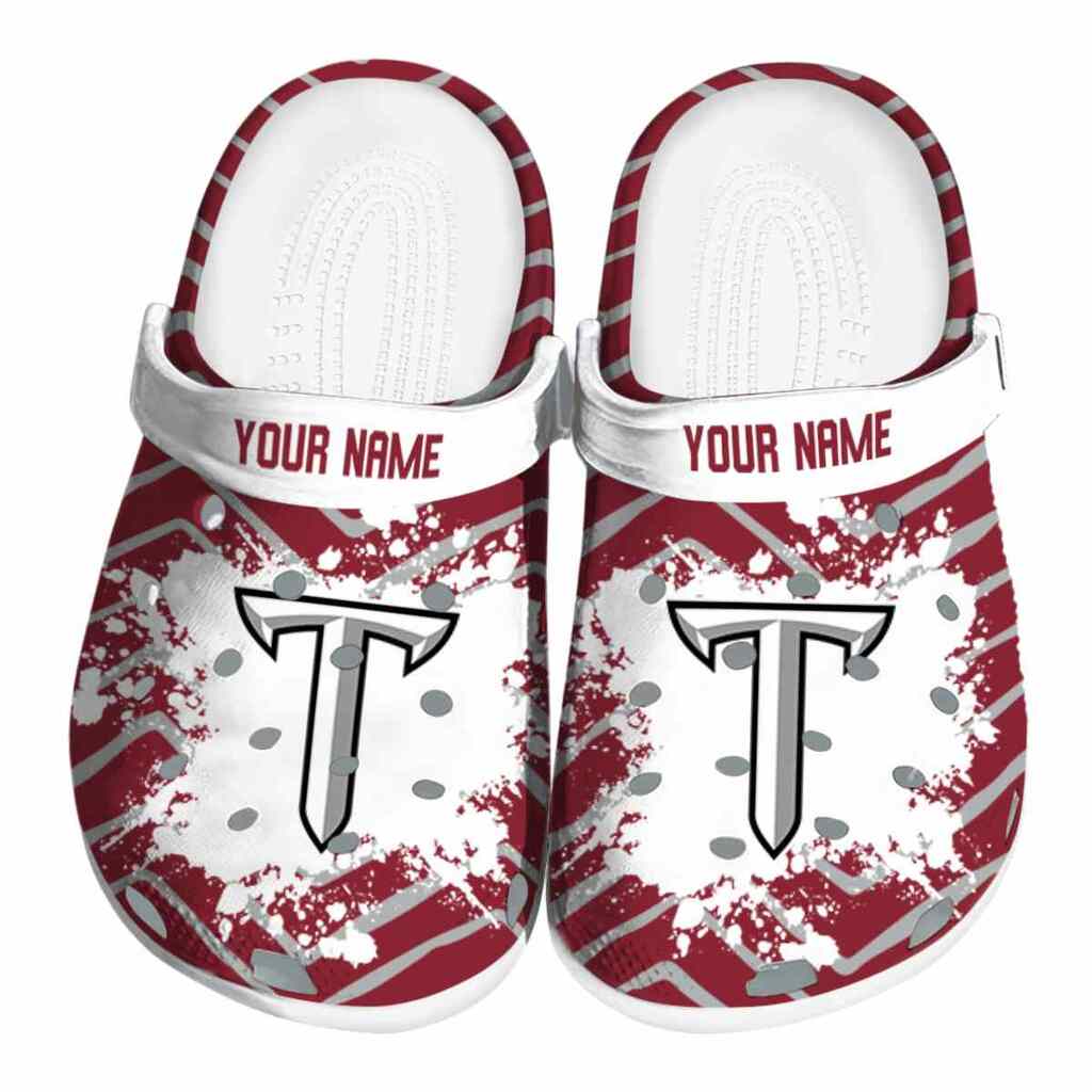 Personalized Troy Trojans Zigzag Paint Burst ClogTVC1801793