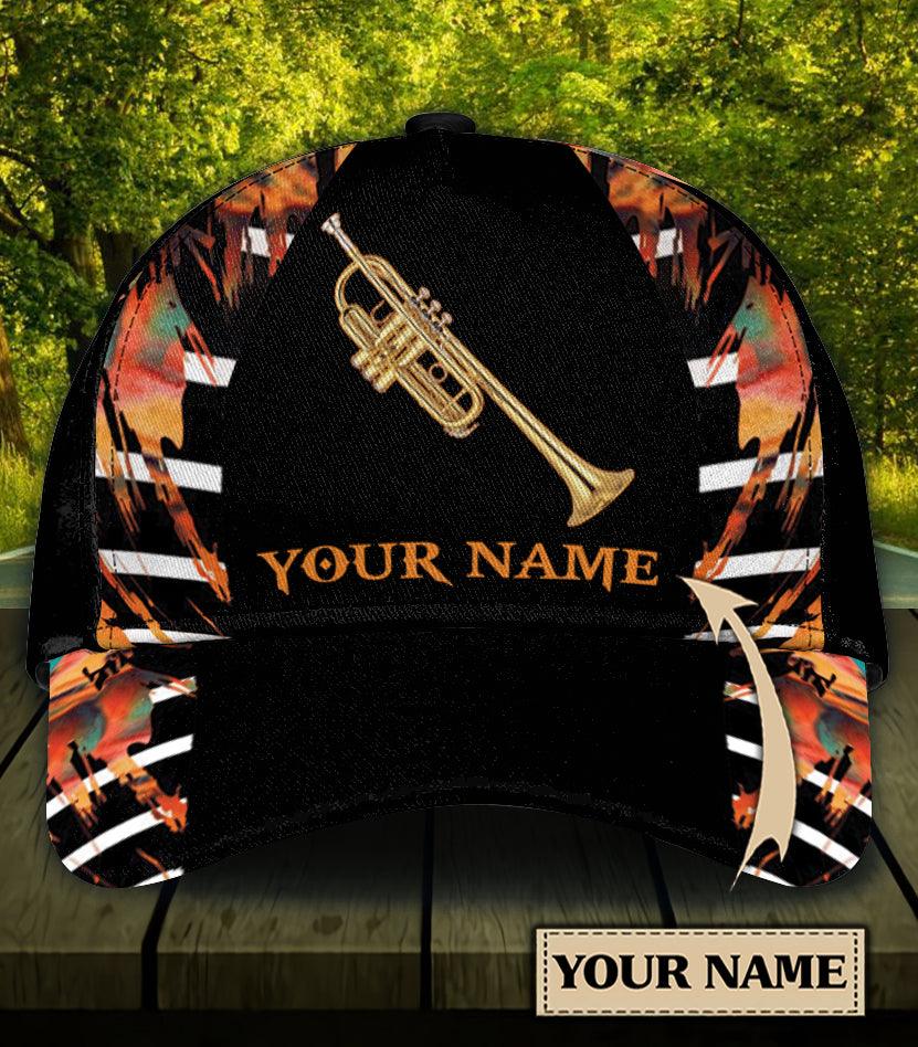 Personalized Trumpet Classic Cap, Gift for Music Lovers, Trumpet Lovers Trucker Hats Custom Hats Gifts For Men & Women
