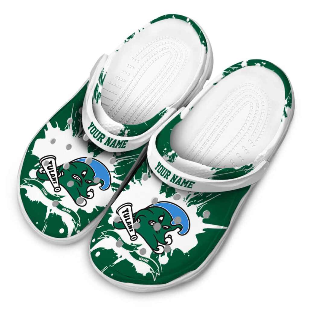Personalized Tulane Green Wave Splatter Pattern ClogTVC1801746 - Image 4