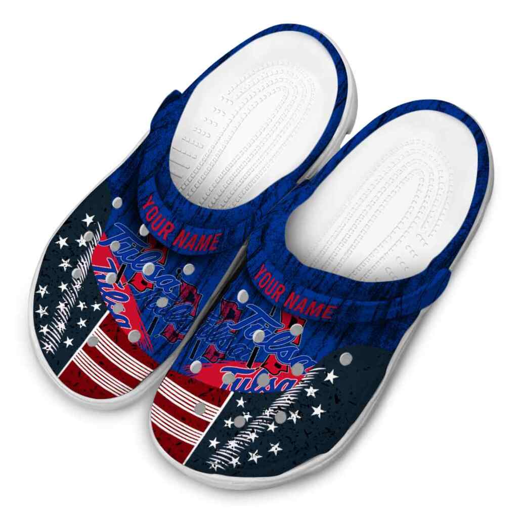 Personalized Tulsa Golden Hurricane Star-Spangled Side Pattern ClogTVC1801746 - Image 4