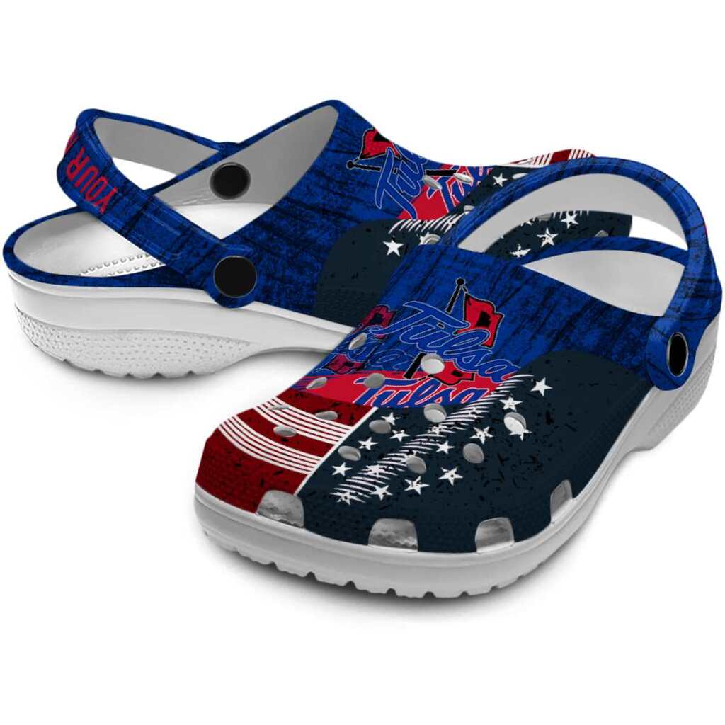 Personalized Tulsa Golden Hurricane Star-Spangled Side Pattern ClogTVC1801746 - Image 3