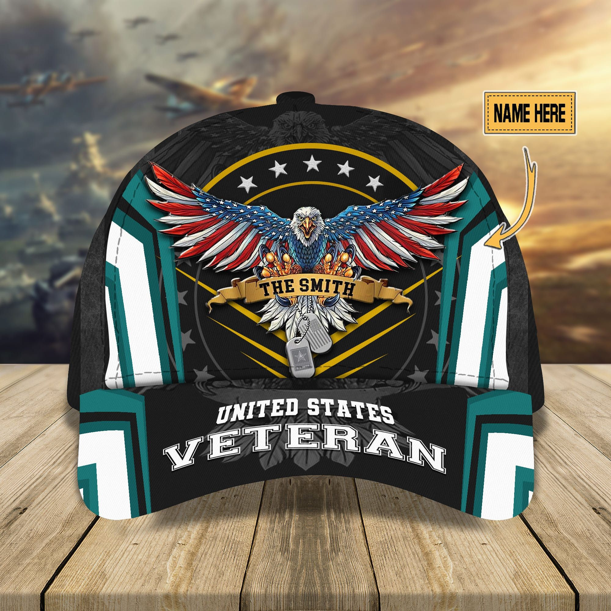 Personalized U.S Veteran 3D Printed Cap Multicolor Cap Trucker Hats Custom Hats Gifts For Men & Women