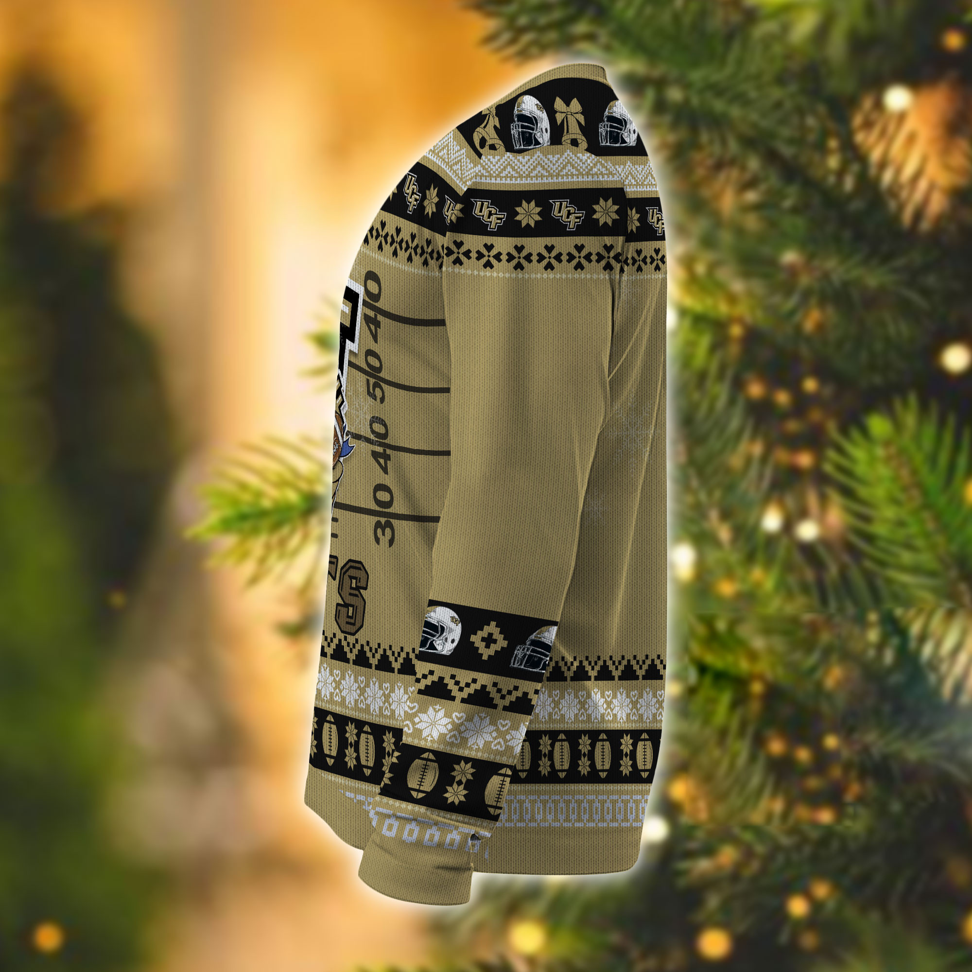 Personalized UCF Knights Mickey Ugly Christmas Sweater Adult 3D Funny Matching for family - Image 4