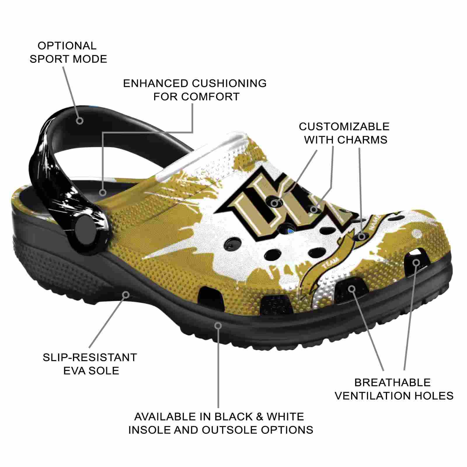 Personalized UCF Knights Splatter Pattern ClogTVC180158 - Image 5