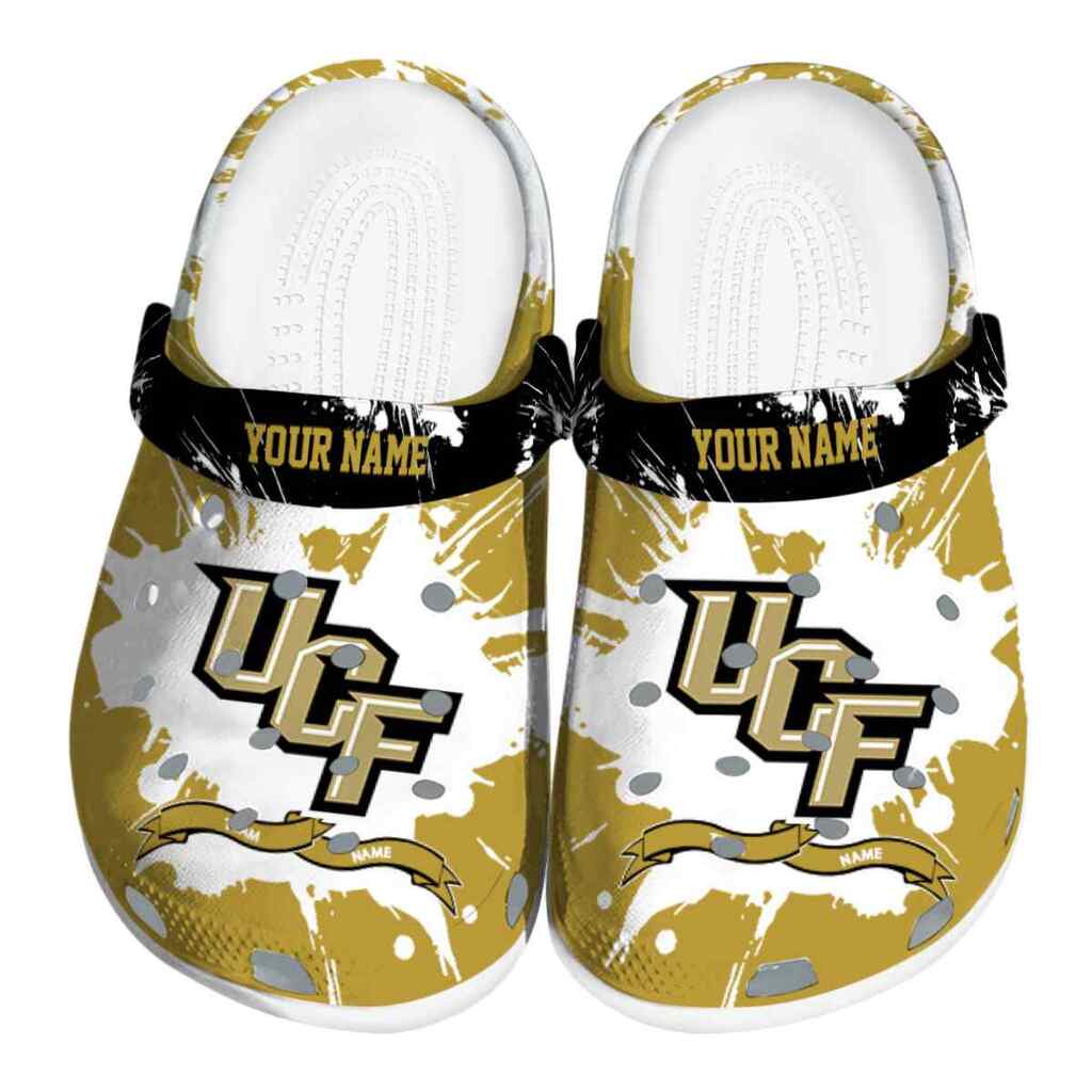 Personalized UCF Knights Splatter Pattern ClogTVC180158