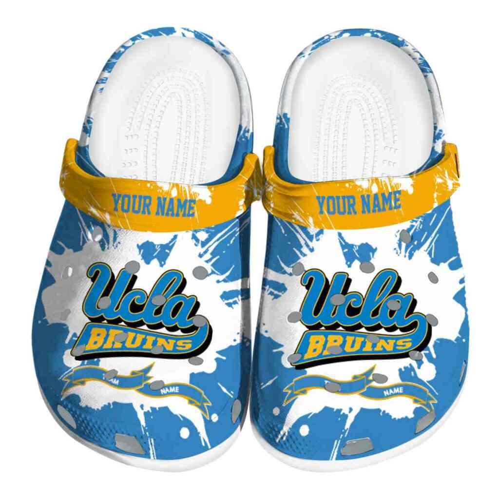 Personalized UCLA Bruins Splatter Pattern ClogTVC180158