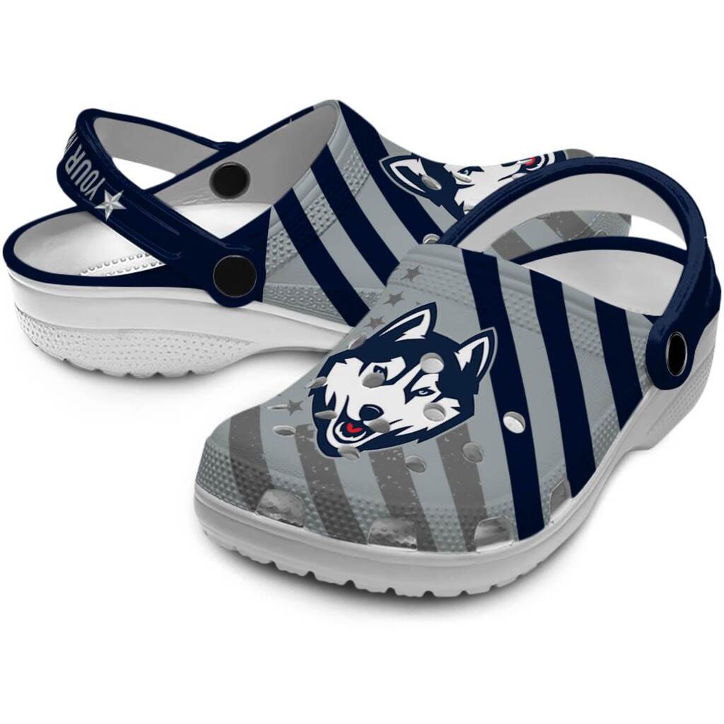 Personalized UConn Huskies Star-Spangled Graphic ClogTVC1801823 - Image 3