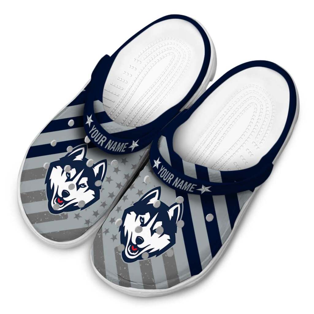 Personalized UConn Huskies Star-Spangled Graphic ClogTVC1801823 - Image 4