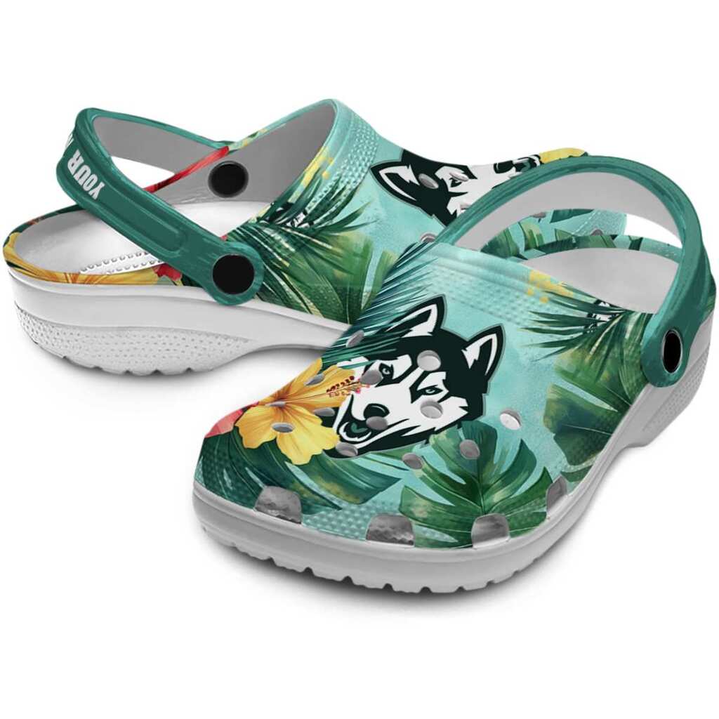 Personalized UConn Huskies Tropical Vibes ClogTVC1801776 - Image 3