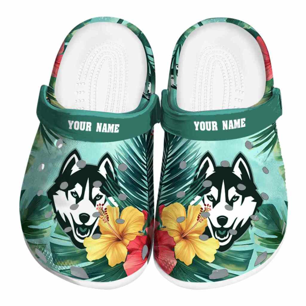 Personalized UConn Huskies Tropical Vibes ClogTVC1801776