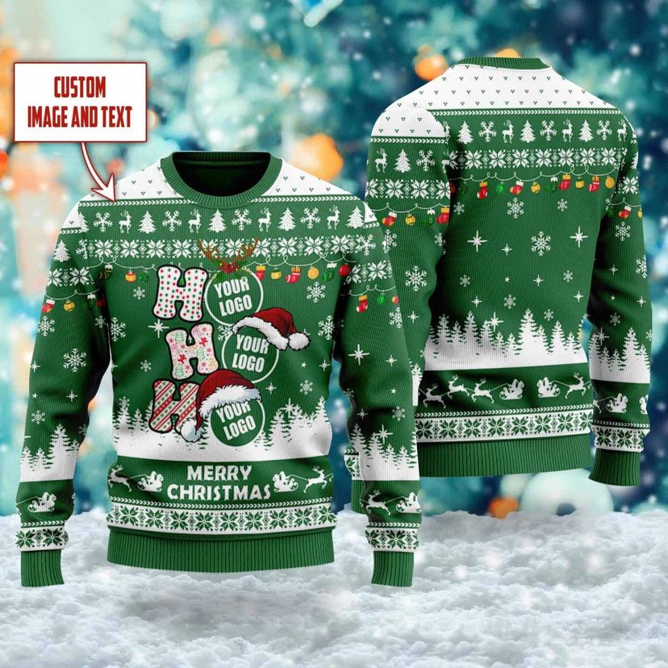 Personalized Ugly Christmas Sweater with Logo