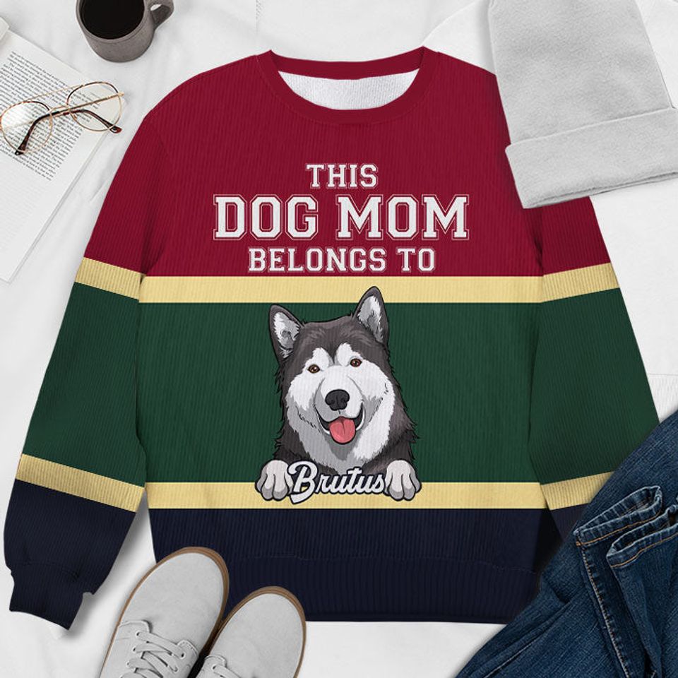 Personalized Ugly Christmas Sweatshirt for Dog Moms