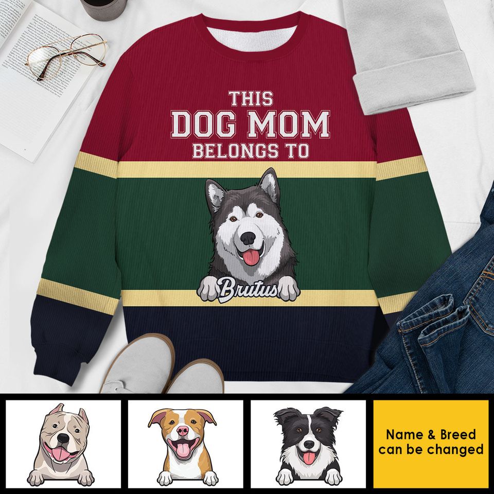 Personalized Ugly Christmas Sweatshirt for Dog Moms - Image 2