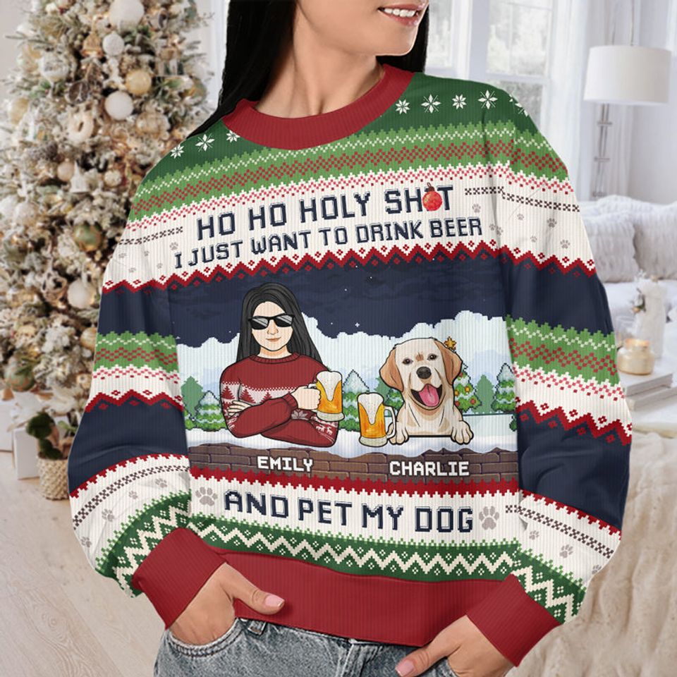 Personalized Ugly Sweatshirt for Dog Owners Who Love Beer - Image 3