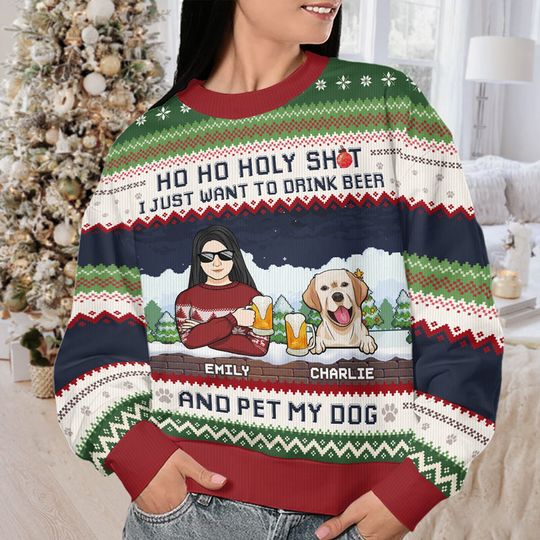 Personalized Ugly Sweatshirt for Dog Owners Who Love Beer - Image 6