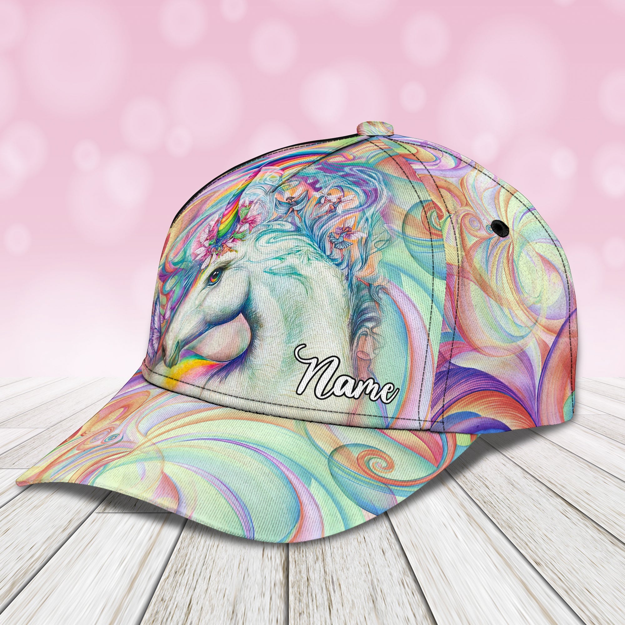 Personalized Unicorn Name Cap Trucker Hats Custom Hats Gifts For Men & Women