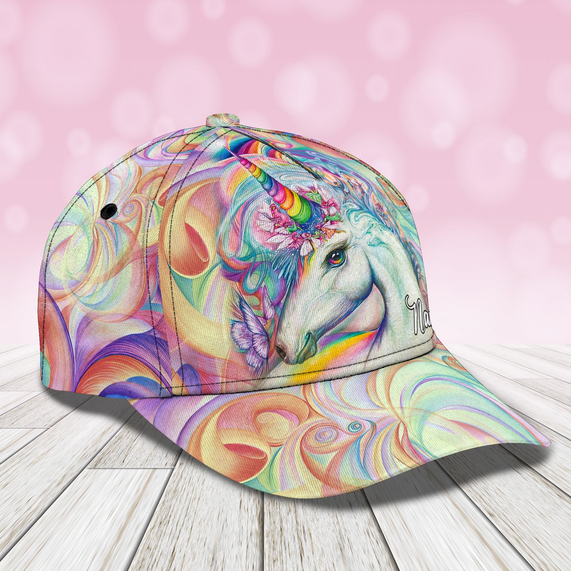 Personalized Unicorn Name Cap Trucker Hats Custom Hats Gifts For Men & Women